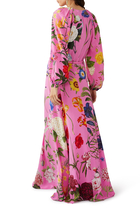Floral Silk Maxi Dress